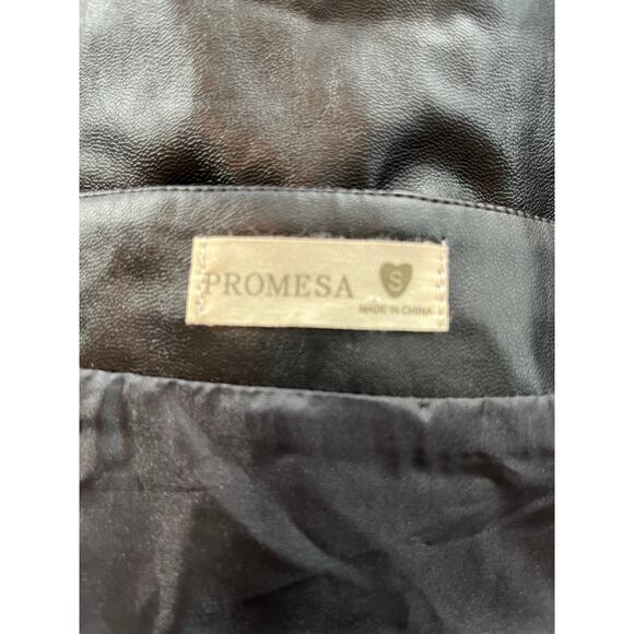 Promesa Studded Embroidered Faux Leather Skirt - Picture 8 of 10